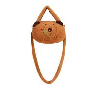 Oseczmut Capybara Plush Bag, Plush Shoulder Bag,Large Capacity Capybara Handbag Capybaras Tote Bag - Fashion Plush Handbag for Girls and Women, Take Flowers, Se référer à la description