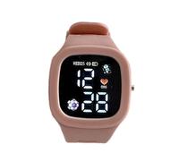 Oseczmut Children's Digital Watch | Digital Sports Watch | Multifunction Silicone Square Glow in the Dark Straps with Colorful LED Screen, dark pink, Se référer au descriptif, Refer to description