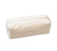 Oseczmut Ribbed Velvet Pencil Case | Corduroy Pencil Case | Beige Aesthetic Pencil Case, Ribbed Velvet Pencil Case, Large Capacity Corduroy Pencil Storage Bag, white, Se référer au descriptif, Refer