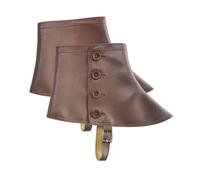 OSEMIOKA Men's Gangster Spats Roaring 20s Spats for Men 1920s Accessories Vintage Shoes Covers, Brown, Default