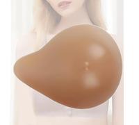 OSEMISS Self Adhesive Silicone Breast Form Brown Left/Right Mastectomy Prosthesis Crossdress Transvestite Concave Bra Enhancer Insert One Piece,Right Side Only,D Cup :400g