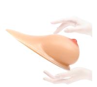 OSEMISS Self-Adhesive Silicone Breast Forms 1 Pair Fake Boobs False Breast B-EE Cup for Crossdressers, Mastectomy Prosthesis, Transgender, Cosplay,Nude,B|Cup (600g/Pair)