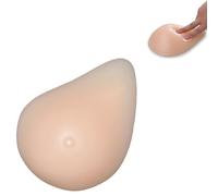 OSEMISS Silicone Breast Forms | One Piece Left/Right Asymmetrical Shape | Self Adhesive Prosthetic Breast for Transgender, Mastectomy, Crossdressers| Fake Boobs,Left Side Only,B Cup :250g