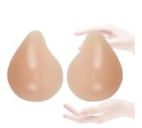 OSEMISS Silicone Prosthesis Breast Forms Self Adhesive Irregular Left & Right Shape 1 Pair A B C D E Cup Mastectomy Fake Breasts Bra Enhancer,200g/pair