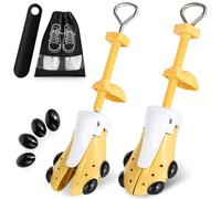 Osgusila Shoe Stretcher, Pair 4-Way Shoe Expander Widener Shoe Tree Extender for Women Men, S(for Women's Size Us 5.5-10) Yellow, L (for Men's Size Us 10-13.5)