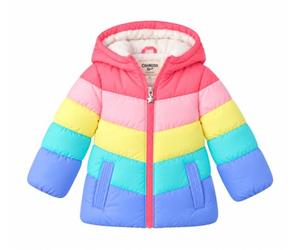 Osh Kosh B'Gosh Girls' Perfect Colorblocked Heavyweight Jacket Coat - multi - 6X