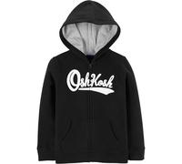 Osh Kosh Boys' Little Full Zip Logo Hoodie, Very Black, 4