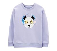 Osh Kosh Girls' Little Flip Sequin Pullover, Lavender Friend, 7