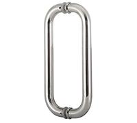 OShaped Round Shower Door Handle Set DoubleSided 304 Stainless Steel Pulls for Indoor Use PushPull Hardware for Shower and Bathroom Doors