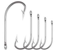 O'Shaughnessy Forged Saltwater J Hooks - Extra Strong Stainless Steel Sea Bass Fishing Hooks - Size 1/0