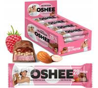OSHEE protein bar with raspberry and almond flavor carton 47g x 12 pcs