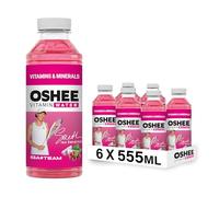 Oshee Vitamin Water - Dragon Fruit Flavour, 555ml (Pack of 6), Enriched with Vitamins B, C, and E, Hydration & Wellness Drink, No Artificial Colours or Preservatives
