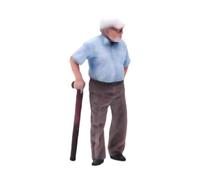Oshhni 1:64 Scale Miniature Elderly Man Figure Diorama Stylish Figure for Dollhouse