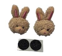 Oshhni 1 Pair of Helmet Decorations, Decorative Accessories, Fun And Charming, Removable Decorations for Snowboarding, Skiing And Cycling, Brown