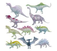 Oshhni 10 Different Luminous Dinosaur Models The Dark Animal for Desktop Decoration Teaching Aid Educational Toy
