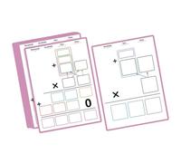 Oshhni 10-piece Multiplication Table, Math Learning Tool, Easy Writing Educational Tool, Reusable, for