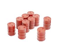 Oshhni 10x Oil Drum Decorative Accessories HO Scale 1/87 Simulation Miniature Oil Tank for Freight Train Model Scene Car Garage Diorama, Red
