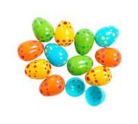 Oshhni 12 Empty Fillable Easter Eggs, Creative Easter Gift Box, Easter Basket Stuffers, Colorful And Bright for Filling