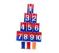 Oshhni 13-piece Bean Bag Toss Game for Carnival Parties, Knockdown Cans, for Indoor And Outdoor Use at Easter