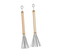 Oshhni 2 Pack 13.25" Heavy Duty Long Handle Retractable Wire Brushes for Jazz And Rock Drums