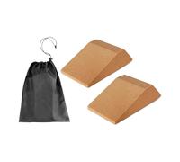 Oshhni 2 Pack Cork Squat Wedge Blocks, Calf Raise Blocks for Knee Over Toe, Non-Slip Calf Extensions for Bodybuilding, Deadlifts