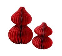 Oshhni 2 Pieces Gourd Honeycomb Centerpieces for Spring Festival 2025, Red