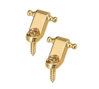 Oshhni 2 Pieces Guitar String Retainer with Screws Hardware Retainer String Guides for Electric Guitars Spare Parts Accessory, Gold