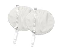 Oshhni 2 Pieces Underarm Pad Armpit Shield Non Visible Gifts Breathable Armpit Sweat Pad, White