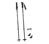 Oshhni 2× Ski Poles Adjustable Tips Professional Skiing Pole Comfort Handle with Adjustable Straps for Outdoor Slopes, Winter Sports, Snowboarding black