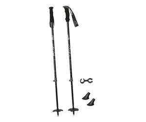 Oshhni 2× Ski Poles Adjustable Tips Professional Skiing Pole Comfort Handle with Adjustable Straps for Outdoor Slopes, Winter Sports, Snowboarding black