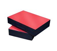 Oshhni 2 Weightlifting Pads, Lightweight Shockproof Barbell Pads, Floor Protection for Workout, Women And Adults, RedCompressed Sponge