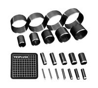 Oshhni 21-Piece Circle Cutting Tool, 15, 20, 25, 30, 35, 40, 45, 50, 55 Mm, 1-12 Mm, Alloyed with Matte, Round Cutting Dies for