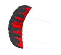 Oshhni 2m Parachute Kite, Line Beach Kite, Toy for Boys And Girls, Outdoor Games And Activities, Red Black