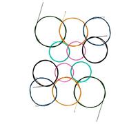 Oshhni 2x Multi-colored Nylon Folk Guitar String Set for Guitars