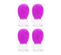 Oshhni 4Pcs with Strong Suction Face Cupping Cup Set Massage Cupping Kit Cup Massage for Body, Violet
