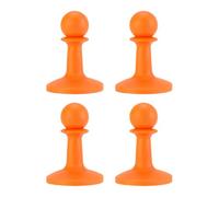 Oshhni 4x Protection Cap Lightn Cap Anti Thunders Sturdy Tent Tarp Grabber Tarp Pole Tip Cover for Hiking Mountaineering Hammock, Orange