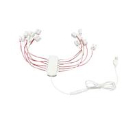 Oshhni 5V USB Power Supply, Miniature Lighting Distributor for Miniature Lighting, Dollhouse Micro-landscapes, 12 Ports