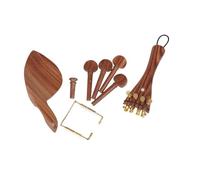 Oshhni 5x Violin Parts and Accessories Kits, Tailpin for 3/4 4/4 Violin DIY Parts Wood Violin Fittings Musical Instruments Accessory
