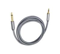 Oshhni 6.35mm to 3.5mm Guitar Audio, Versatile Stereo AUX Input for Stage, Mixing, And Sound System Applications, 7.6m
