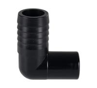 Oshhni 90° Drain Connector Small Drainage Joint Repair Parts Water Bilge Sewage Outlet RV Water Tank Outlet Hose Drainage Joint, black