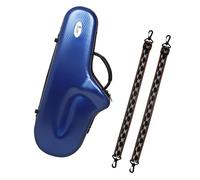 Oshhni Alto Saxophone Case, Saxophone Carrying Case, Shockproof Waterproof Fiberglass with Backpack Straps, Sax Gig Bag, Blue