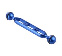 Oshhni Aluminum Alloy Double Ball Joint Extension Arm, Extension Arm for Photography Equipment, Practical Metal Connector for Light, Blue