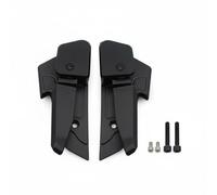 Oshhni Aluminum Foot Pedal Motorcycle Passenger Footpeg Folding Footrest CNC Alloy Peg Deployable Support Comfortable Grip Easy Installation suitable for, Black