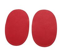 Oshhni Apply Over Knee Sewing Leather Oval Elbow Patches for The, Red