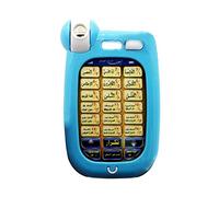 Oshhni Arabic Learning Toy Sensory Learning Mobile Phone Interactive Toy Educational Mobile Phone Toy Material Operated for, Blue A