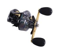 Oshhni Baitcaster Reel, Comfortable Grip, Compact Fishing Reel, 7.2:1 Gear Ratio, for Freshwater, Saltwater And River Fishing, Left Hand