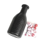 Oshhni Billiard Shaker Bottle, Practical Billiard Dice Box with Numbered Balls, Snooker Bottle Accessories for Leisure Sports, Black