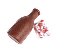 Oshhni Billiard Shaker Bottle, Practical Billiard Dice Box with Numbered Balls, Snooker Bottle Accessories for Leisure Sports, Brown