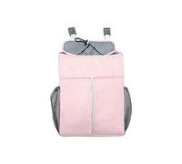 Oshhni Bunk Bed Storage Bag Nursery Organization Remote Books Holder Bedside Storage for Bedroom Loft Bed Bed Rails, Pink