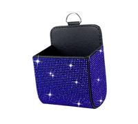 Oshhni Car Vent Storage Organizer Mount Phone Holder PU Leather Pocket Sunglass Holder for Phone, Blue